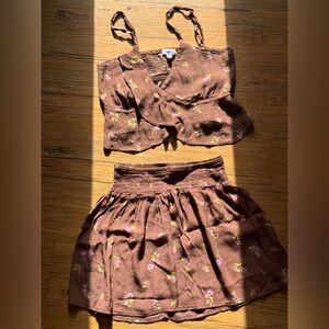 Adorable for Summer and Festivals; Small Crop top and Mini Skirt